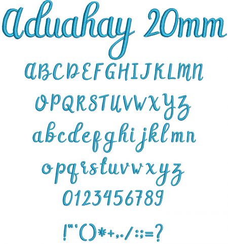 Aduahay 20mm Font