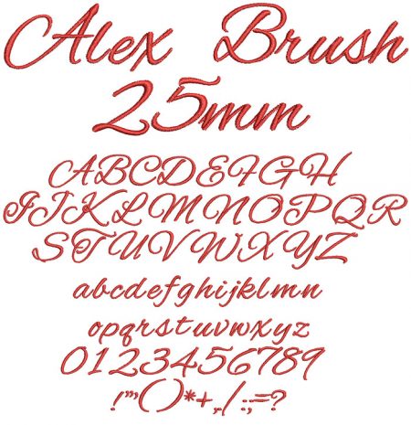 Alex Brush 25mm Font