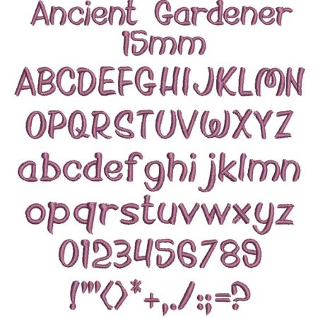 Ancient Gardener 15mm Font