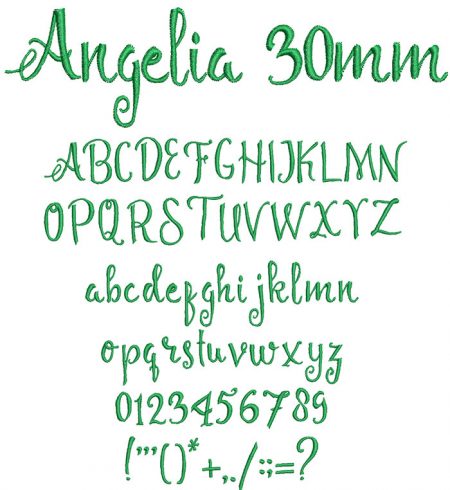 Angelia 30mm Font