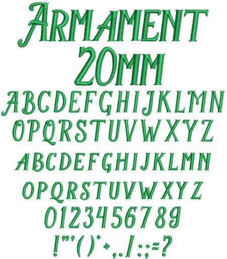 Armament 20mm Font