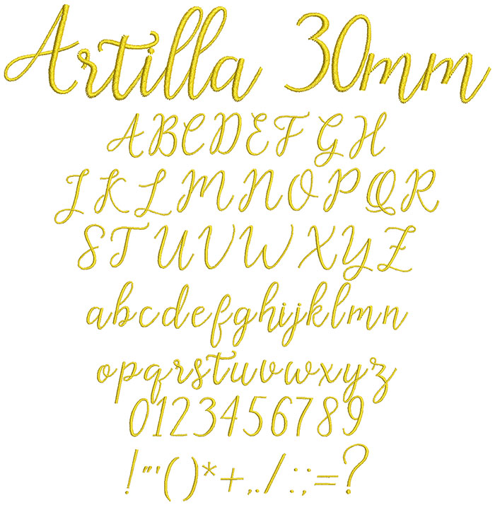 Artilla 30mm Font