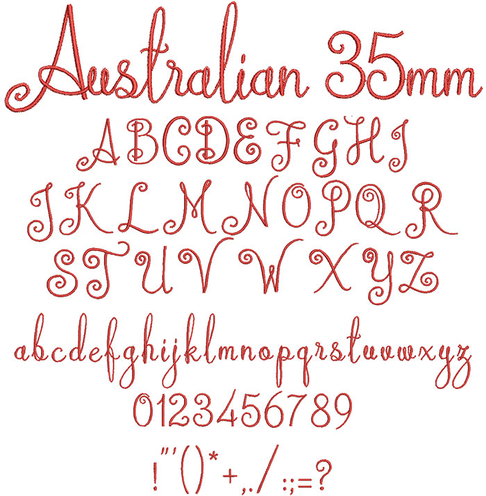 Australian 35mm Font