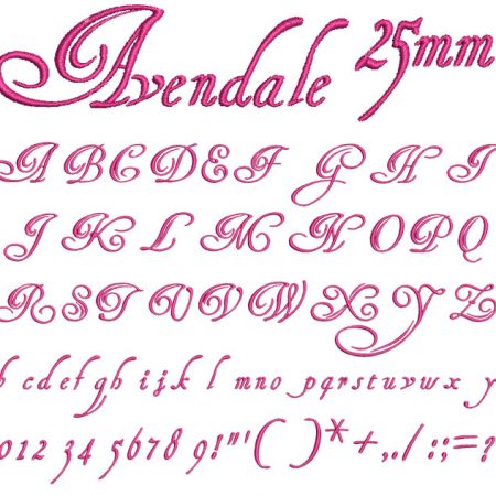 Avendale 25mm Font