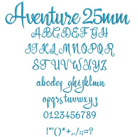 Aventure 25mm Font