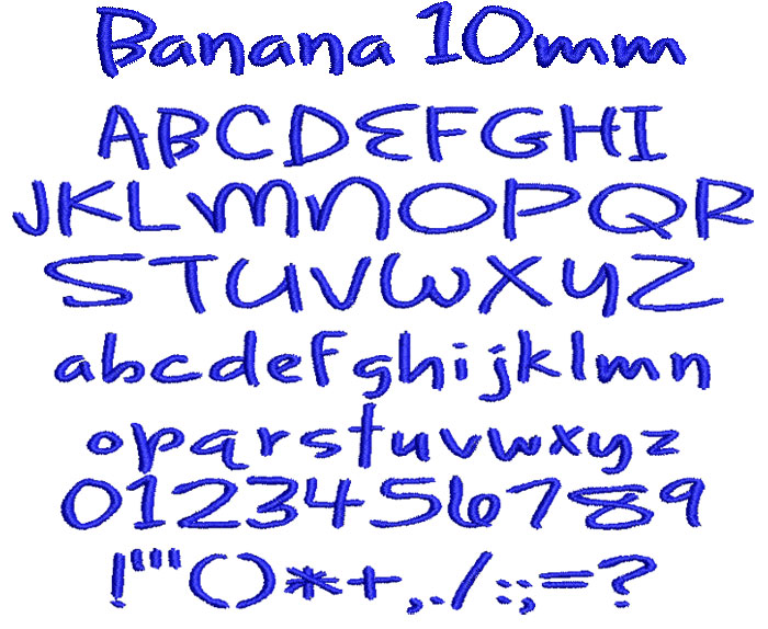 Banana 10mm Font