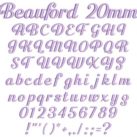 Beauford 20mm Font