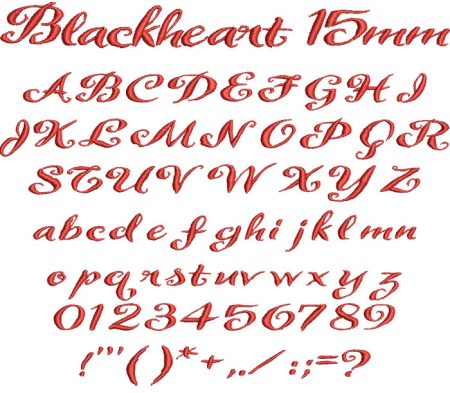 Blackheart 15mm Font