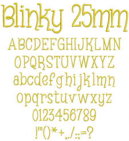 Blinky 25mm Font