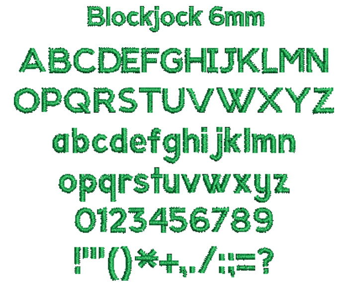 Blockjock 6mm Font