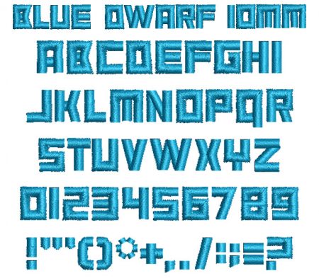 Blue Dwarf 10mm Font