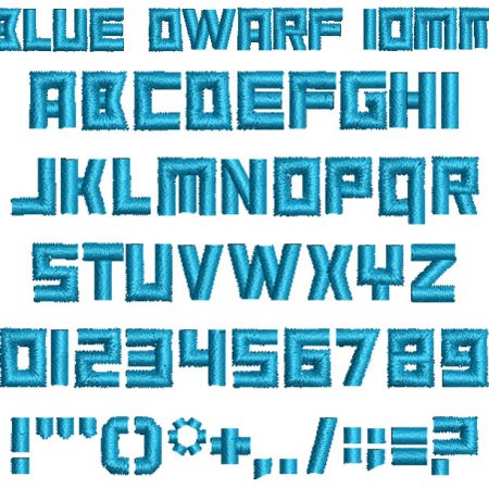 Blue Dwarf 10mm Font