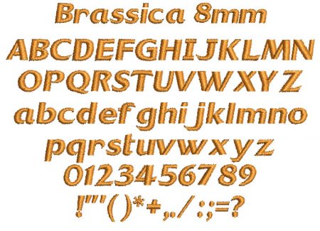 Brassica 8mm Font