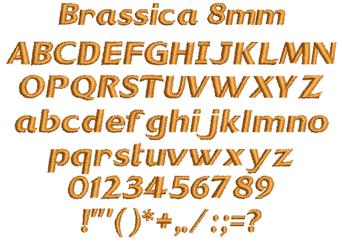 Brassica 8mm Font