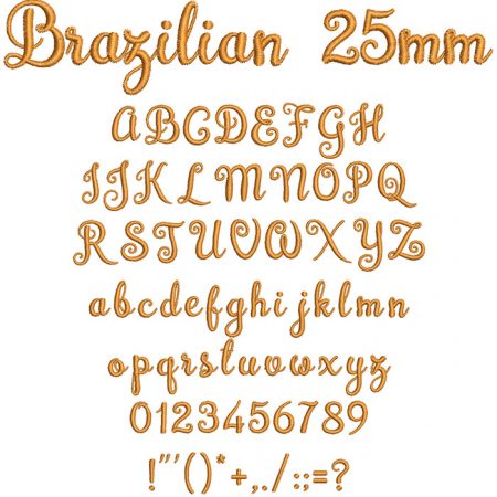 Brazilian 25mm Font