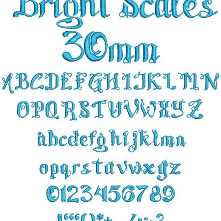 Bright Scales 30mm Font