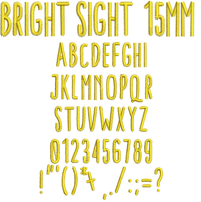 Bright Sight 15mm Font