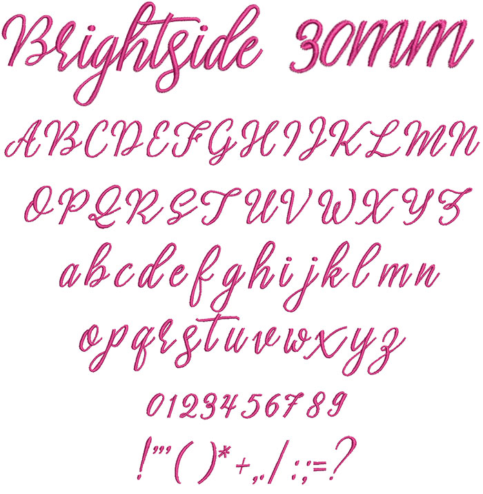 Brightside 30mm Font