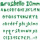 Brushello 20mm Font