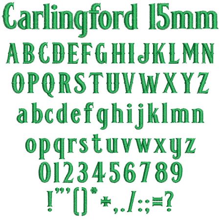 Carlingford 15mm Font