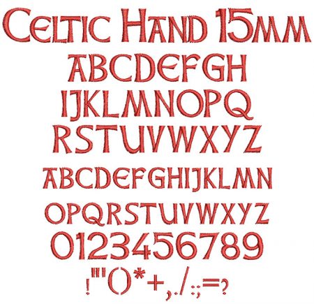 Celtic Hand 15mm Font