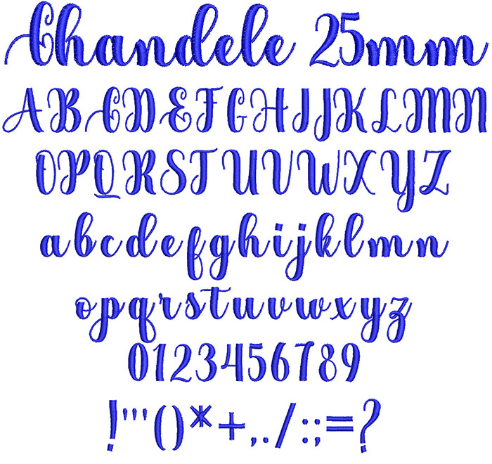 Chandele 25mm Font