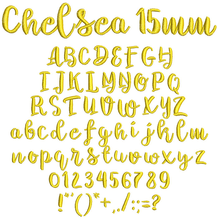 Chelsea 15mm Font