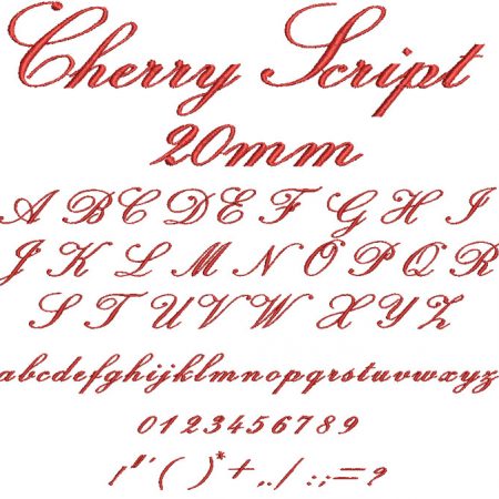 Cherry Script 20mm Font