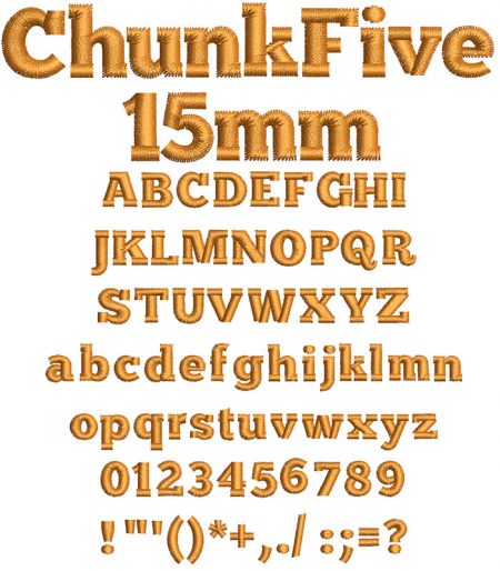Chunk Five 15mm Font
