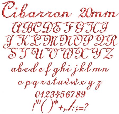 Cibarron 20mm Font