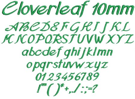 Cloverleaf 10mm Font