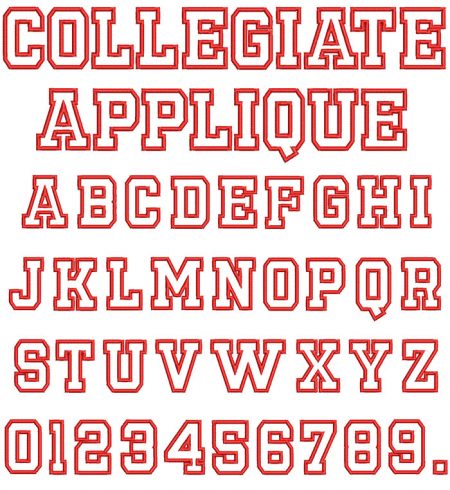 Collegiate Applique Font