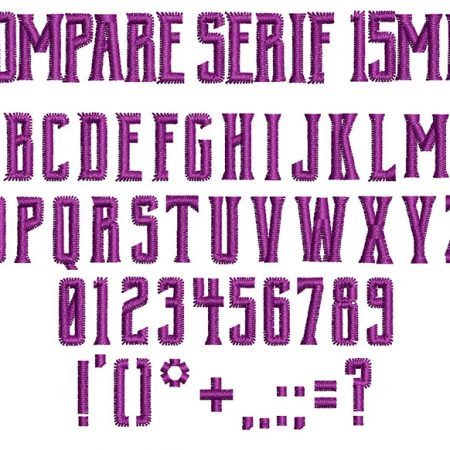Compare Serif 15mm Font