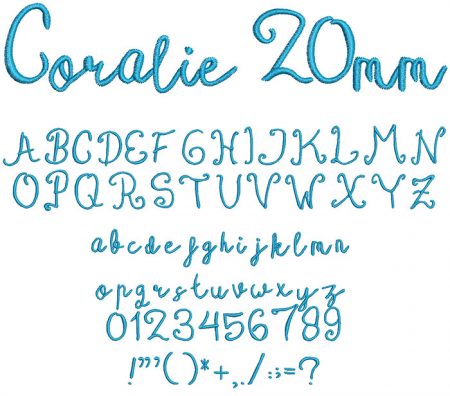 Coralie 20mm Font