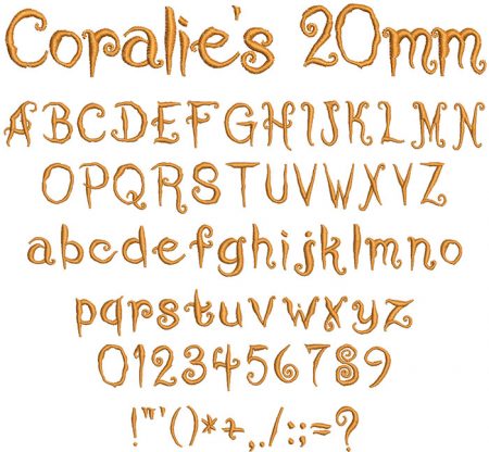 Coralie's Cat 20mm Font