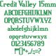 Credit Valley 15mm Font