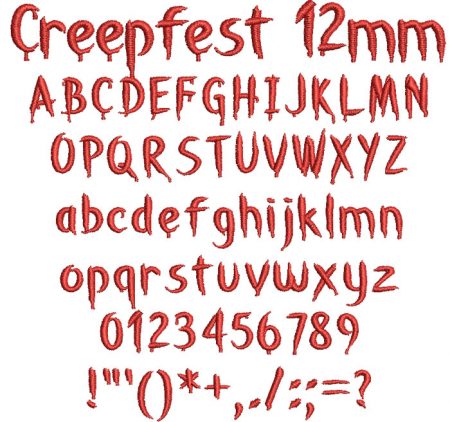 Creepfest 12mm Font
