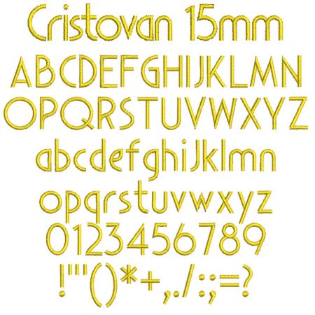 Cristovan 15mm Font