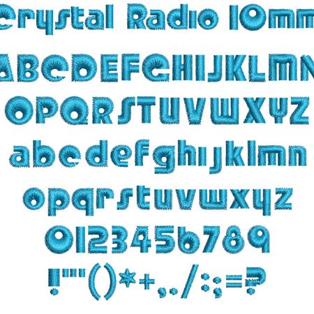 Crystal Radio 10mm Font