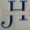 Curl Split Monogram 100mm Font