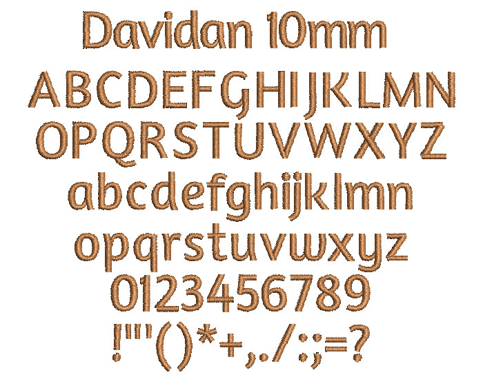 Davidan 10mm Font