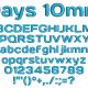 Days 10mm Font