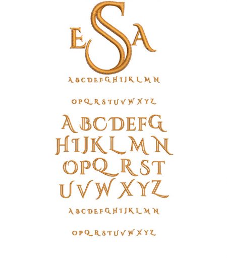 Deco Monogram 50mm Font