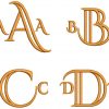 Deco Monogram 50mm Font