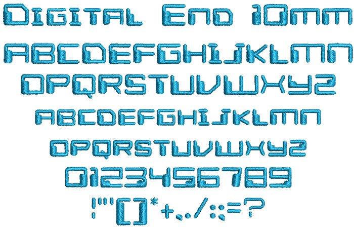 Digital End 10mm Font