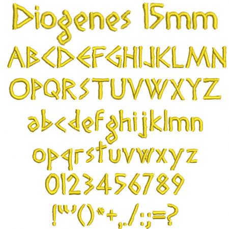 Diogenes 15mm Font