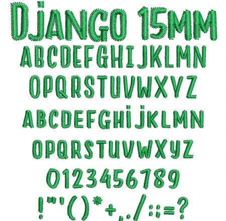 Django 15mm Font