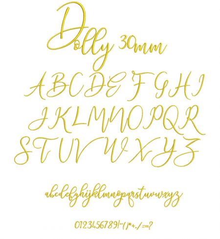 Dolly 30mm Font