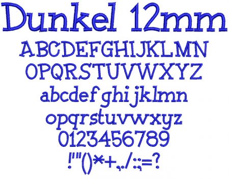 Dunkel 12mm Font