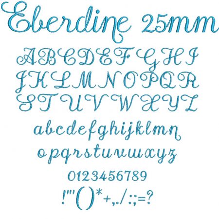Eberdine 25mm Font